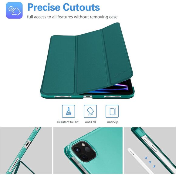 NEW ProCase Cover for iPad Pro 11 Inch Case translucent back Emerald Green - Picture 2 of 16